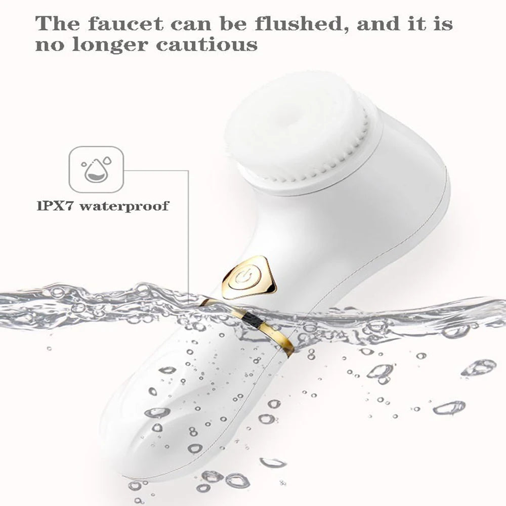 Electric Facial Cleansing  Waterproof Face Scrubber - Healyno