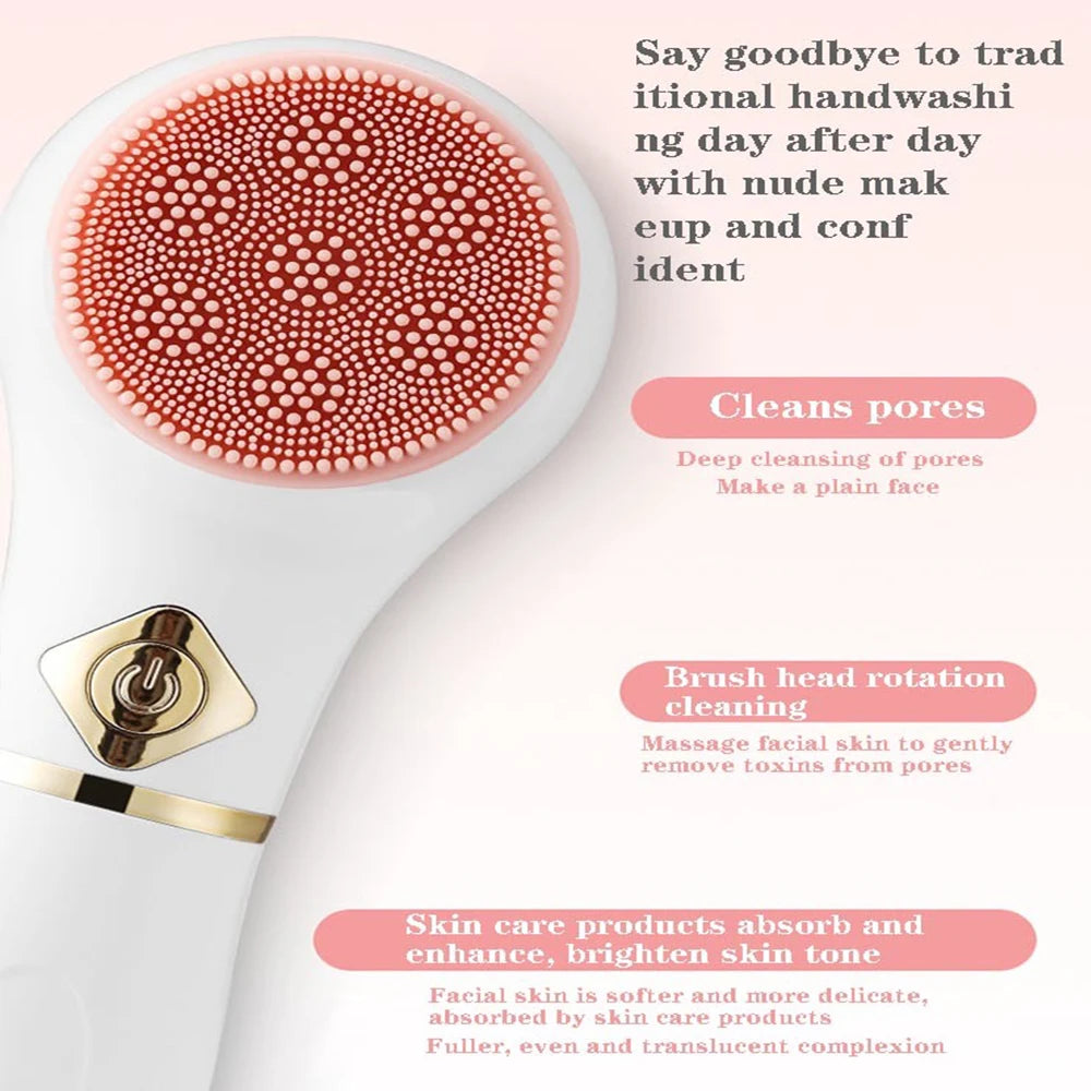 Electric Facial Cleansing  Waterproof Face Scrubber - Healyno