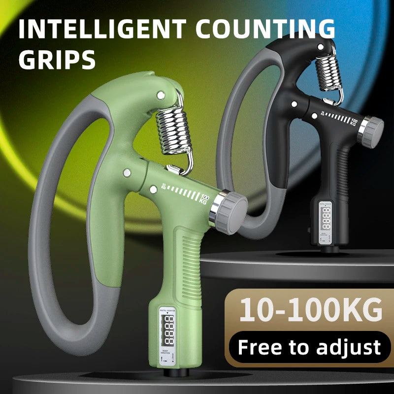 Smart Counting Hand Grip 10-100KG Adjustment Exercise - Healyno