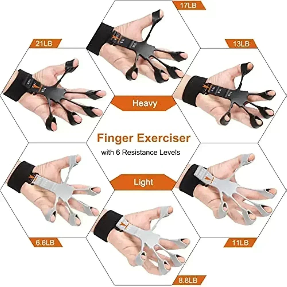 Silicone Grip Training and Exercise Finger  Stretcher - Healyno