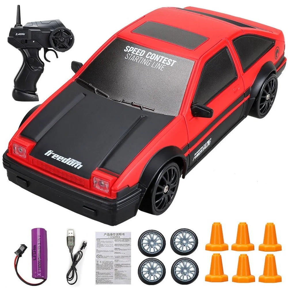 1：24 2.4G High Speed Rc Drift Car 4WD Remote Control Car Radio Controlled Car Vehicle Racing Car Kids Boy Toy - Healyno