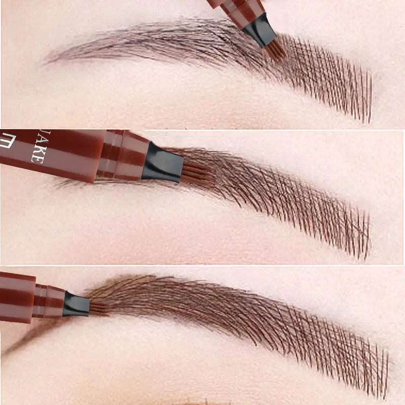 4 Point Eyebrow Pencil Maquillajes Para Mujer Waterproof Liquid Eyebrow Pen Makeup Long Lasting Cosmetic Microblade Brow Pencil - Healyno