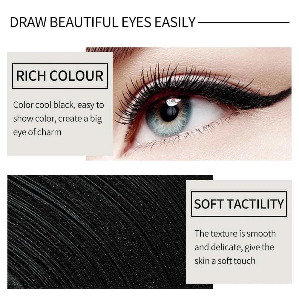 1PC Black Waterproof Eyeliner Cream Long-lasting Easy To Wear Eye Liner Gel Matte Quick Drying Eyeliner Pen Makeup Cosmetic - Healyno