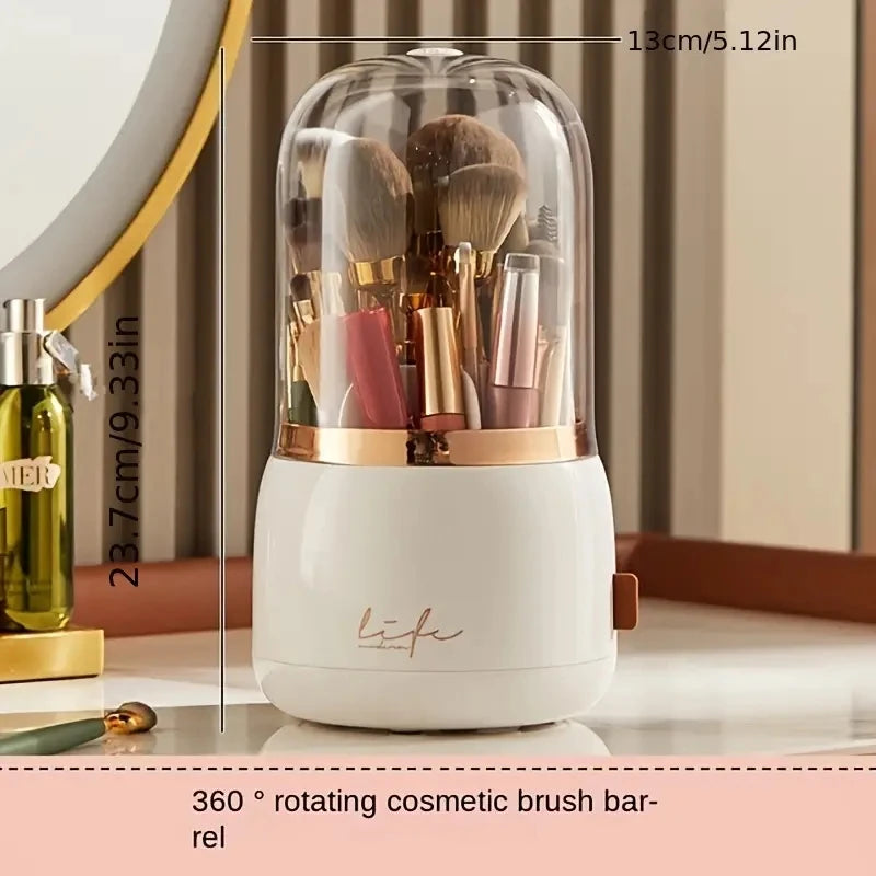 360° Spinning  Makeup Brush Storage Box - Healyno
